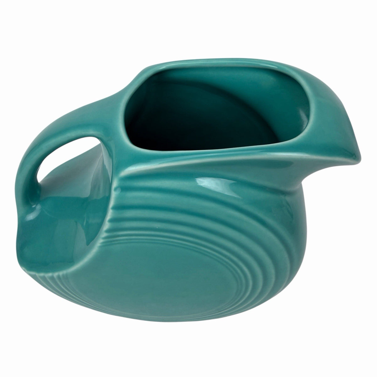 Vintage FIESTAWARE Turquoise Green 7" Large Disc Pitcher HL Homer Laughlin USA