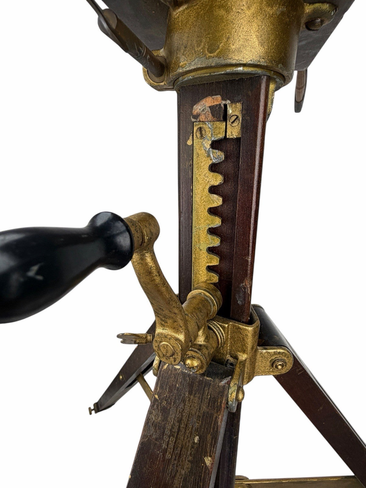 Antique AGFA ANSCO Wood Brass Field Camera TRIPOD Large Format Photography Crank