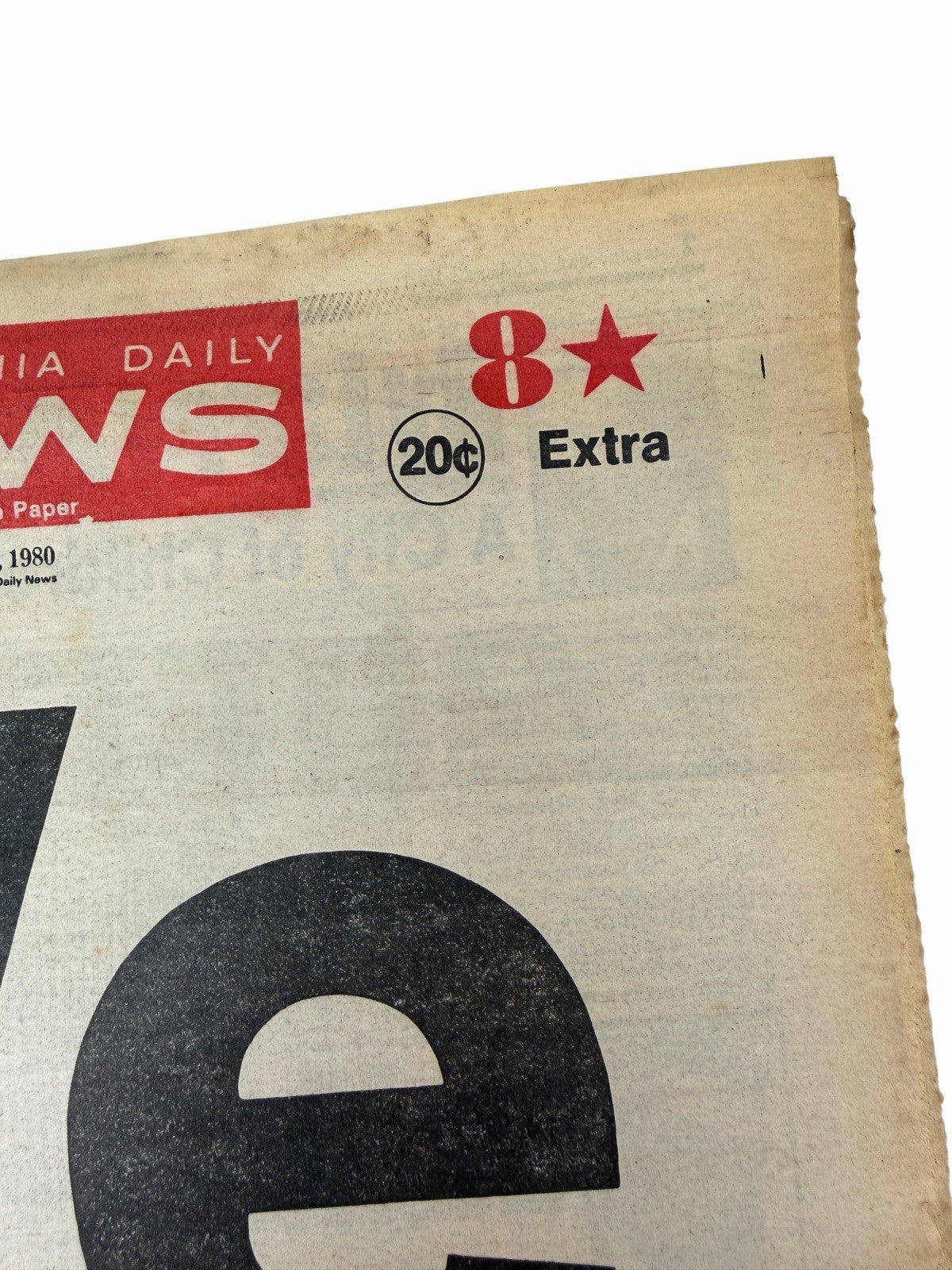 Vintage Oct 22, 1980 PHILLIES World Series WIN Philadelphia Daily News NEWSPAPER