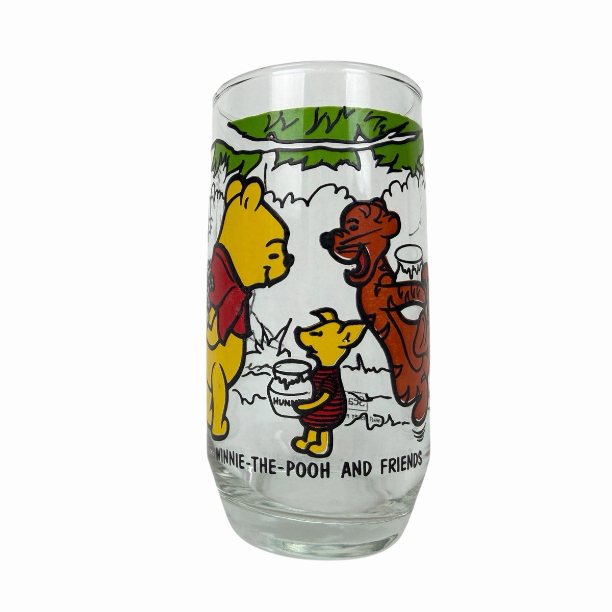Vintage Sears Disney Winnie The Pooh & Friends Glass Cup Tumbler Tigger Piglet