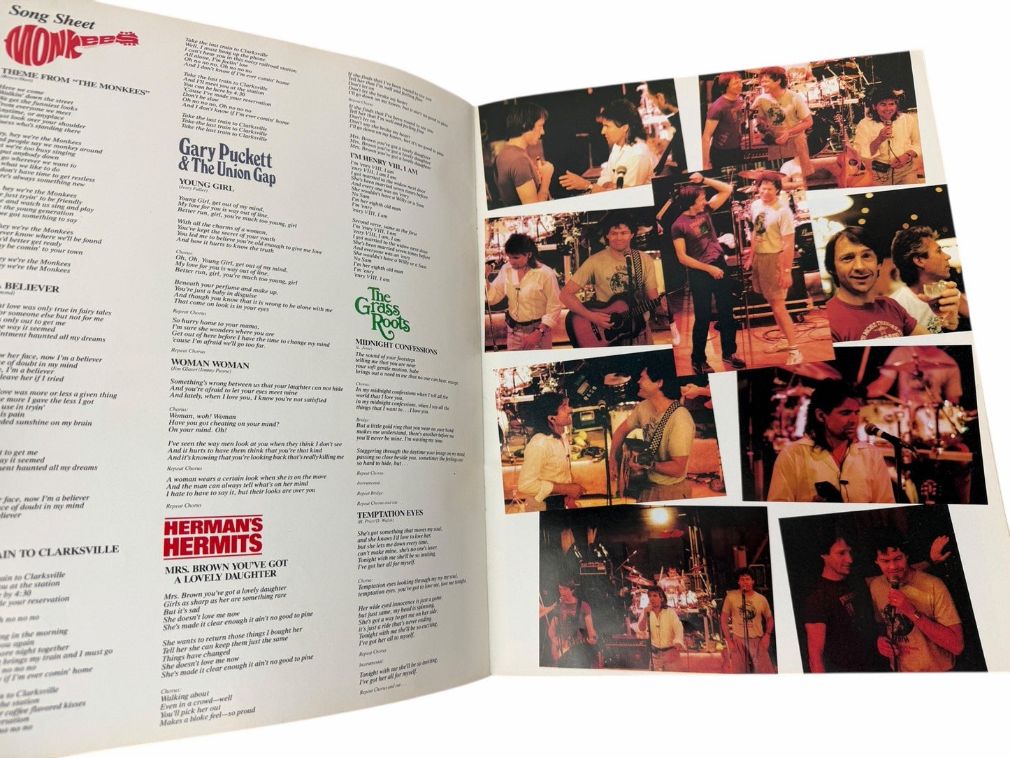 Vintage 1986 THE MONKEES 20th Anniversary World Tour PROGRAM BOOK