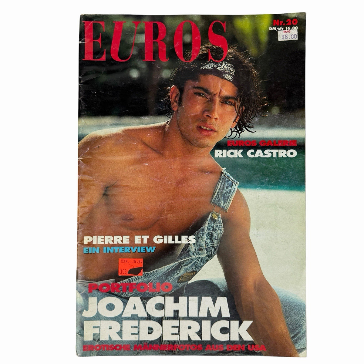 1994 EUROS Magazine #20 JOACHIM FREDERICK Rick Castro Vintage German Gay