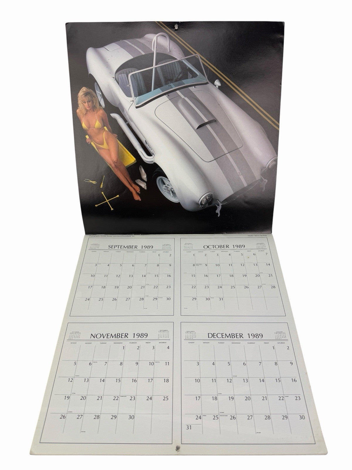 Vintage 1990 CLASSY CHASSIS Calendar RANDY LORENTZEN Hot Rods & Swimsuit Pinups