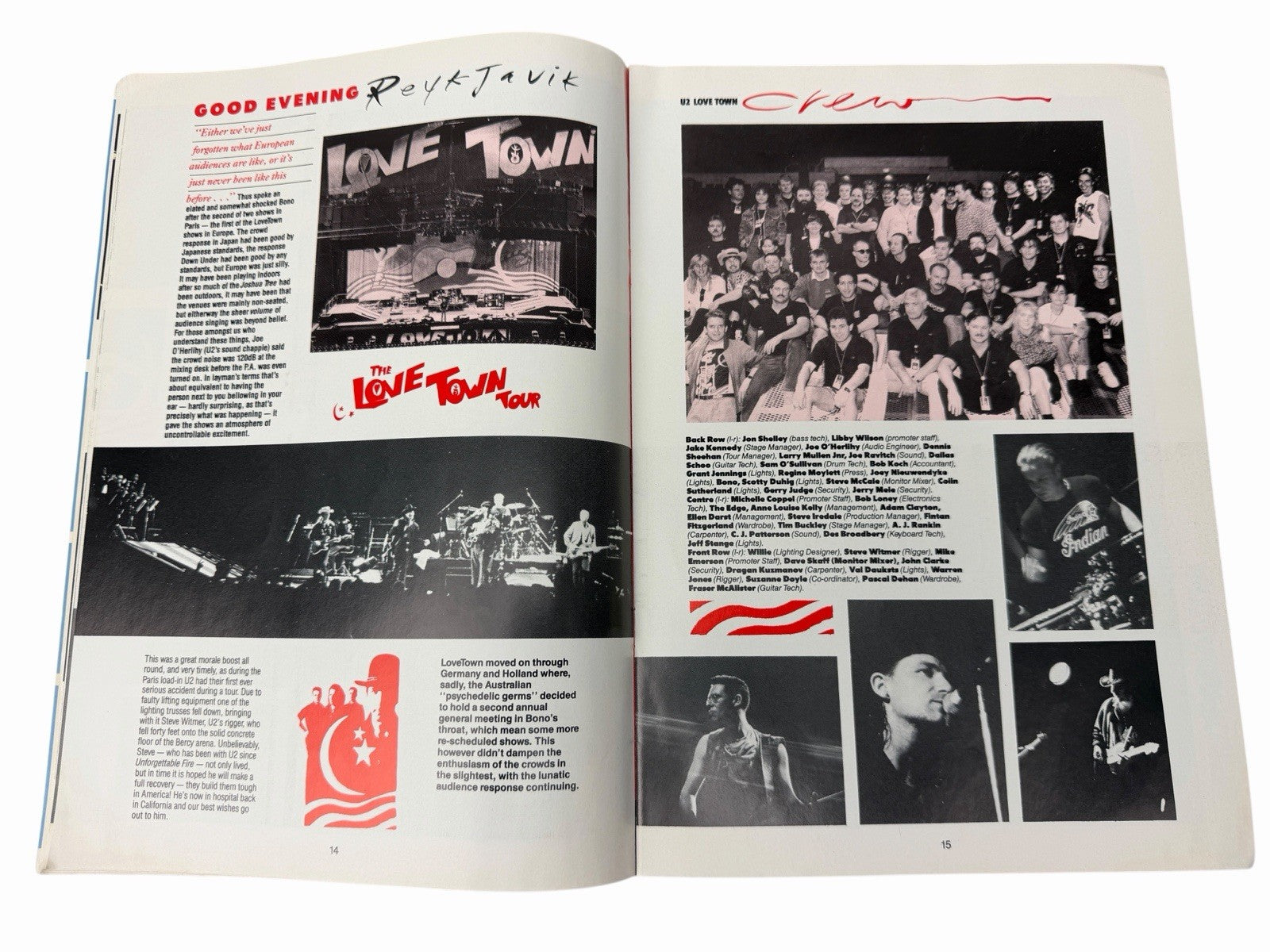 U2 PROPAGANDA World Service Fan Club Magazine Issue No. 12 1990 Love Town Tour