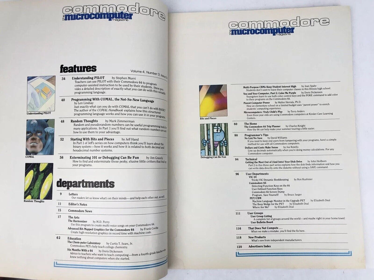 Microcomputers Magazine Lot Of 8 Vintage 1983 - 1985 COMMODORE MICROCOMPUTERS MAGAZINE Early C ...