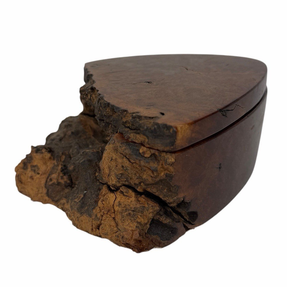 Vintage 1989 Jeffrey Seaton MOUNTAIN LILAC BURL Sculptural Live Edge Wood Box