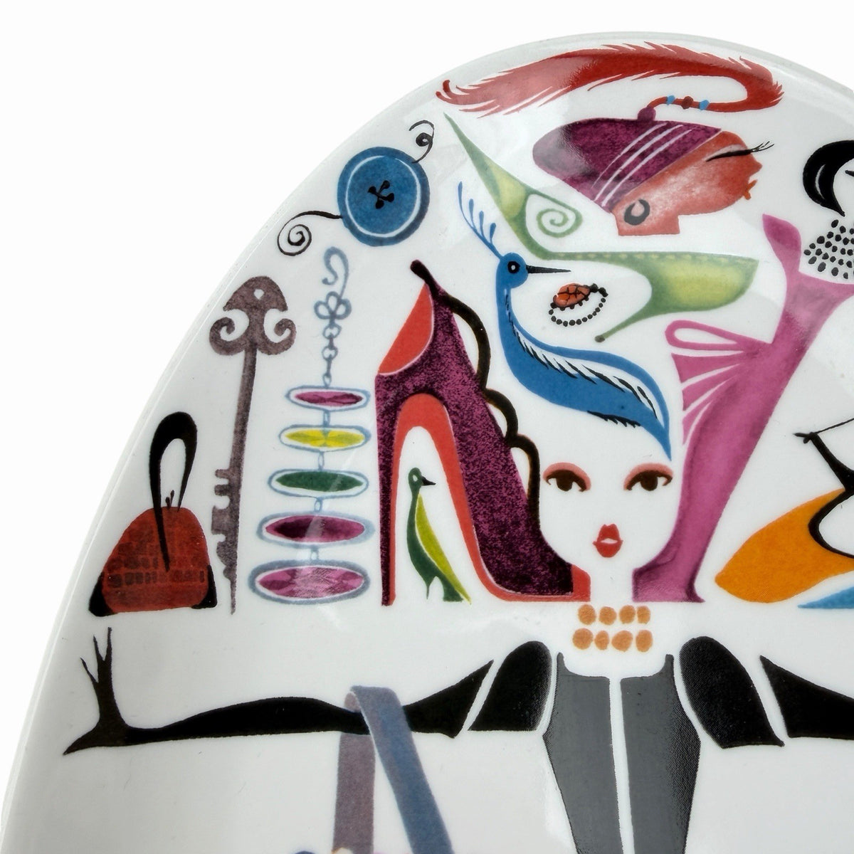 NORDSTROM Fashion Oval SERVING PLATTER Divas Shoes Purses Artist R Toledo Plate