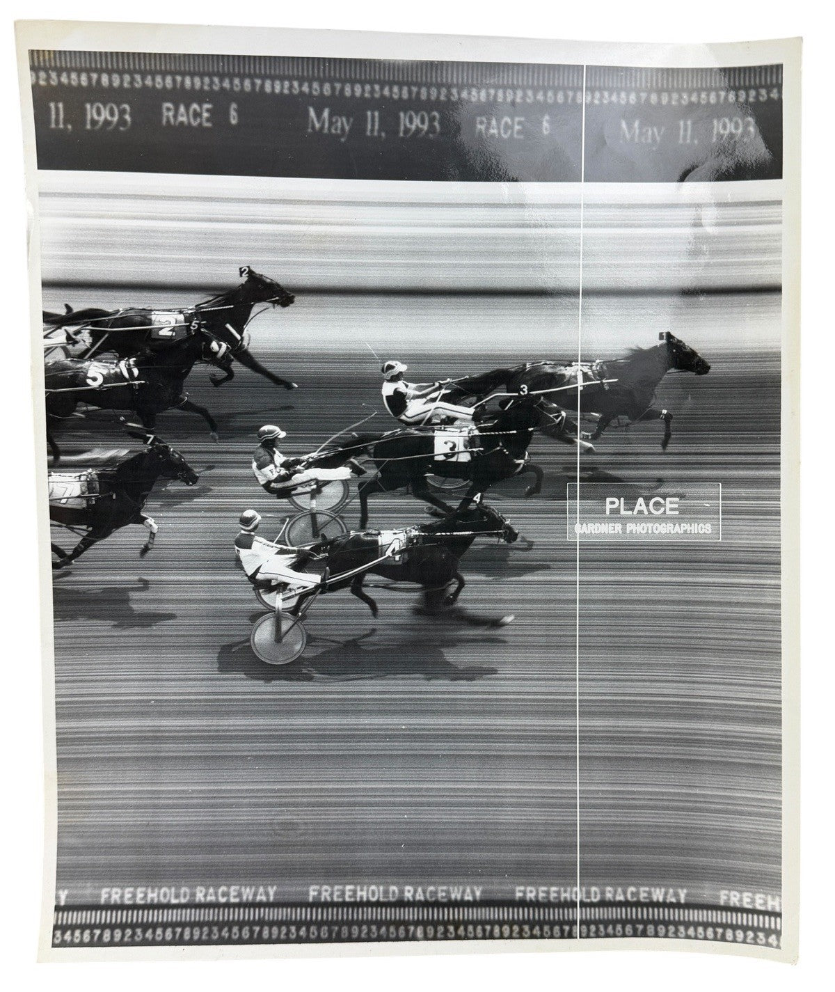Vintage FREEHOLD RACEWAY Harness Horse Racing PLACE PHOTO May 11, 1993 NJ