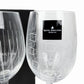 Royal Doulton Crystal Party Etched Wine Glasses 8” Set Of 4 Signed NEW IN BOX