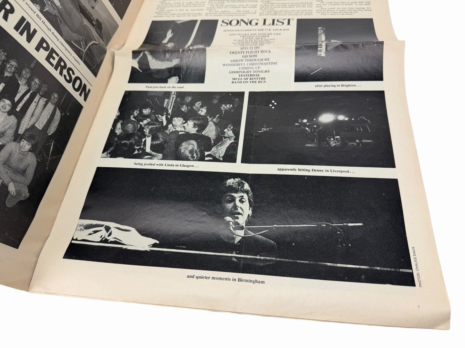 Vintage 1980 CLUB SANDWICH #17 Paul McCartney Wings Fan Club Tour Newspaper