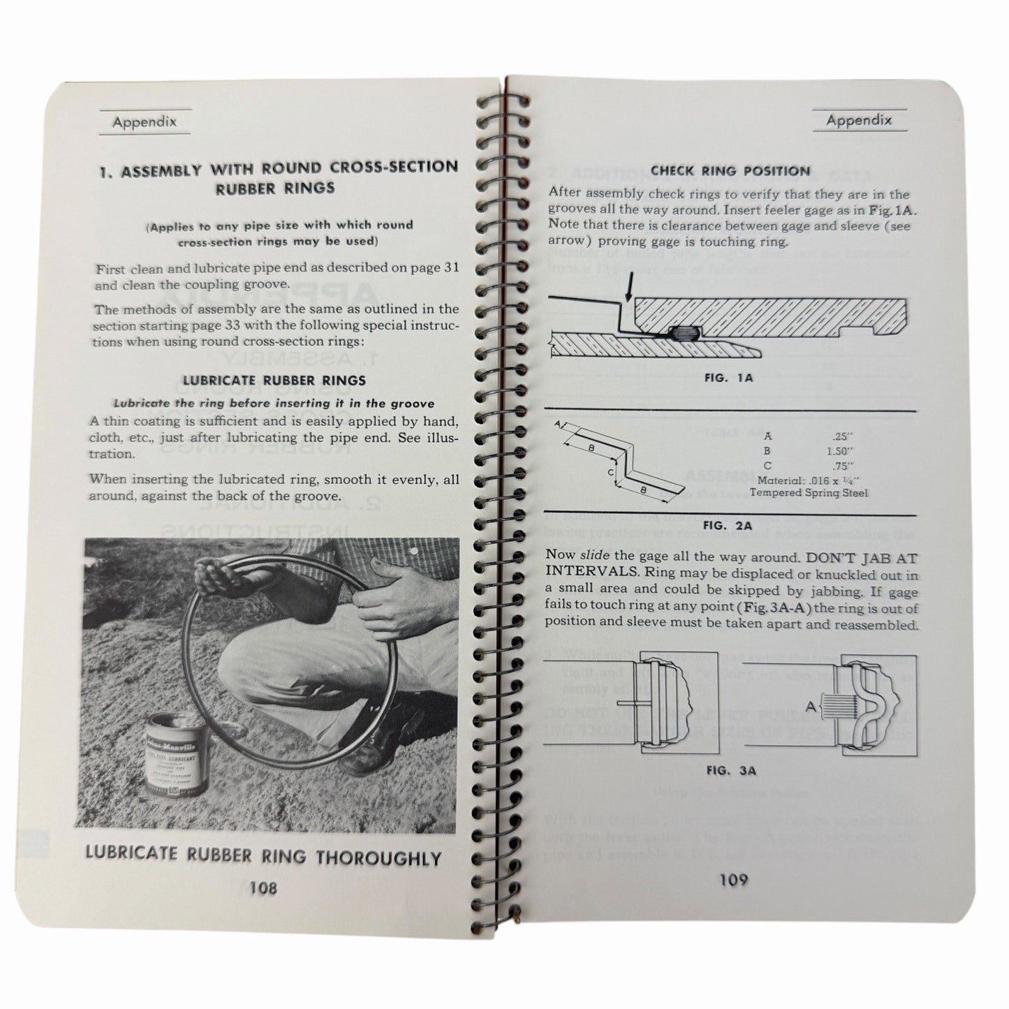 Vintage 1960 Johns-Manville TRANSITE RING-TITE PRESSURE PIPE Installation Guide