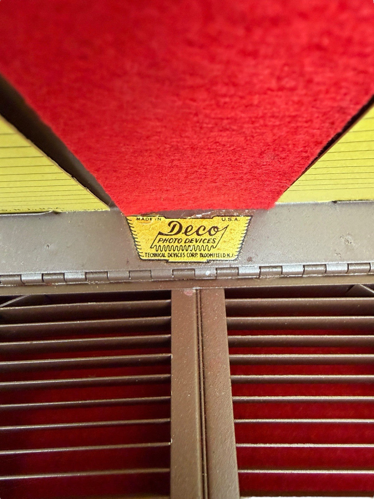 Vintage DECO PHOTO DEVICES Metal Film 35mm Slide 2x2 File Storage Case UNUSED