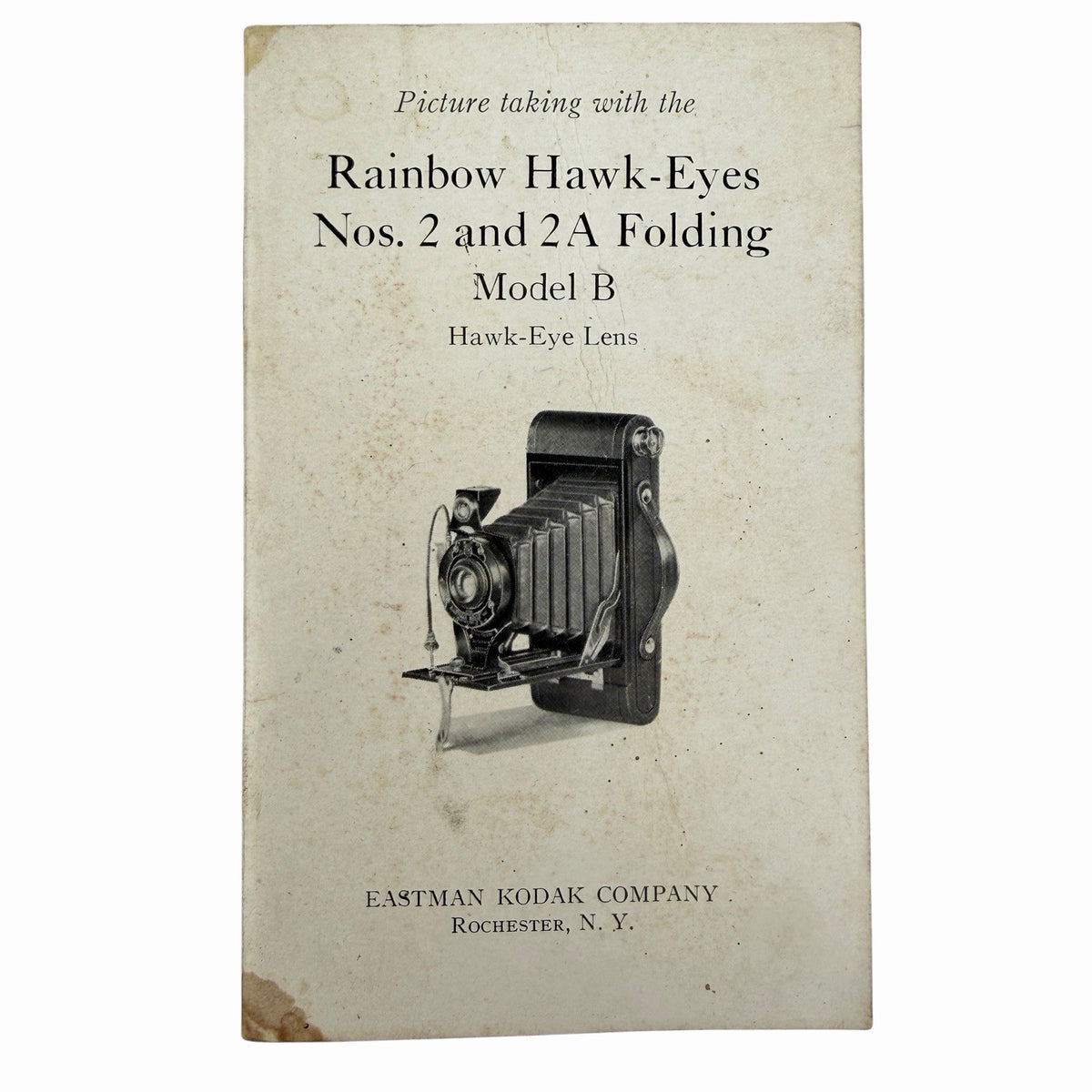 Vintage Kodak 1930’s Rainbow Hawk-Eyes Nos. 2 & 2A Folding Model B Manual