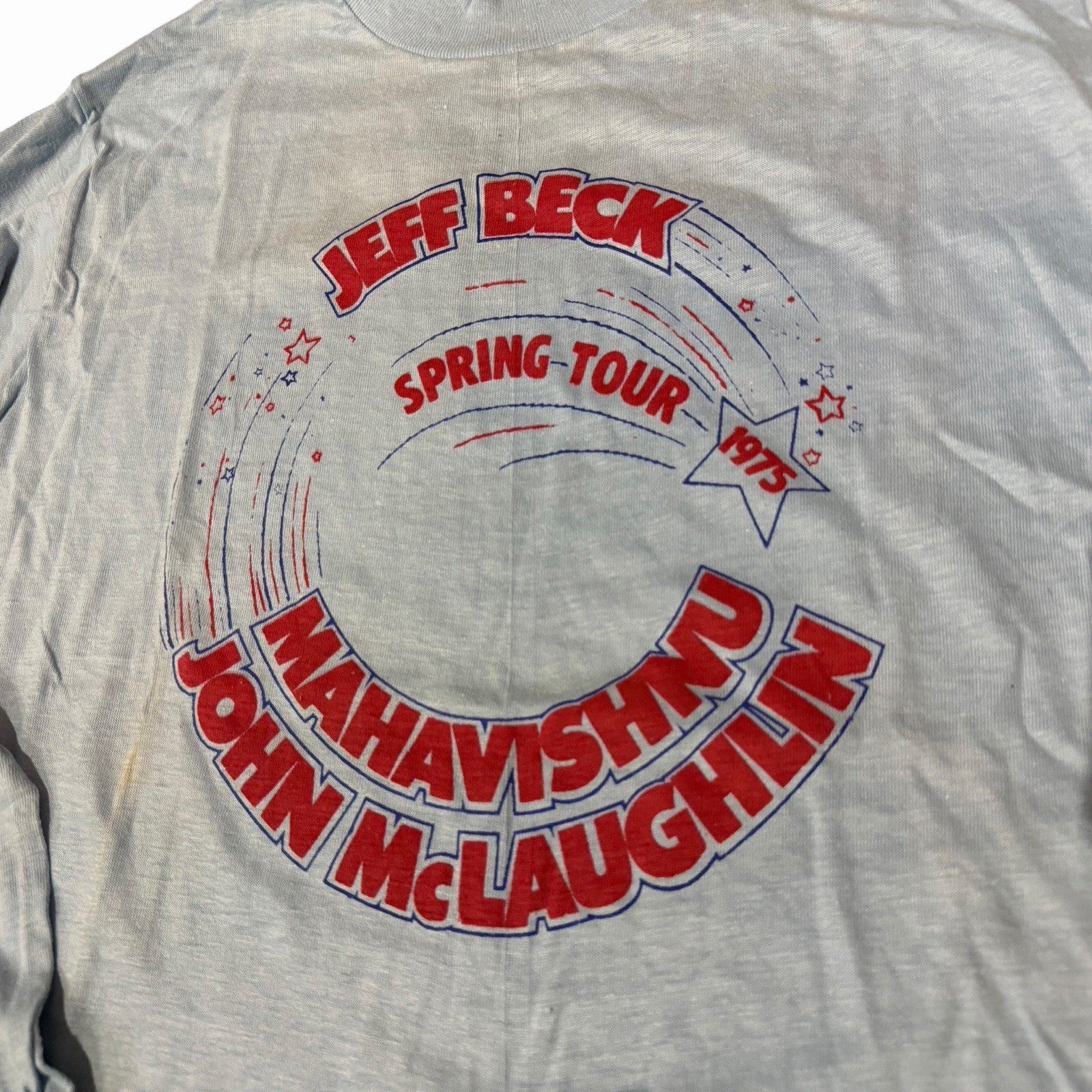 Vintage 1975 JEFF BECK Mahavishnu Orchestra TOUR Long Sleeve SHIRT Small PROMO