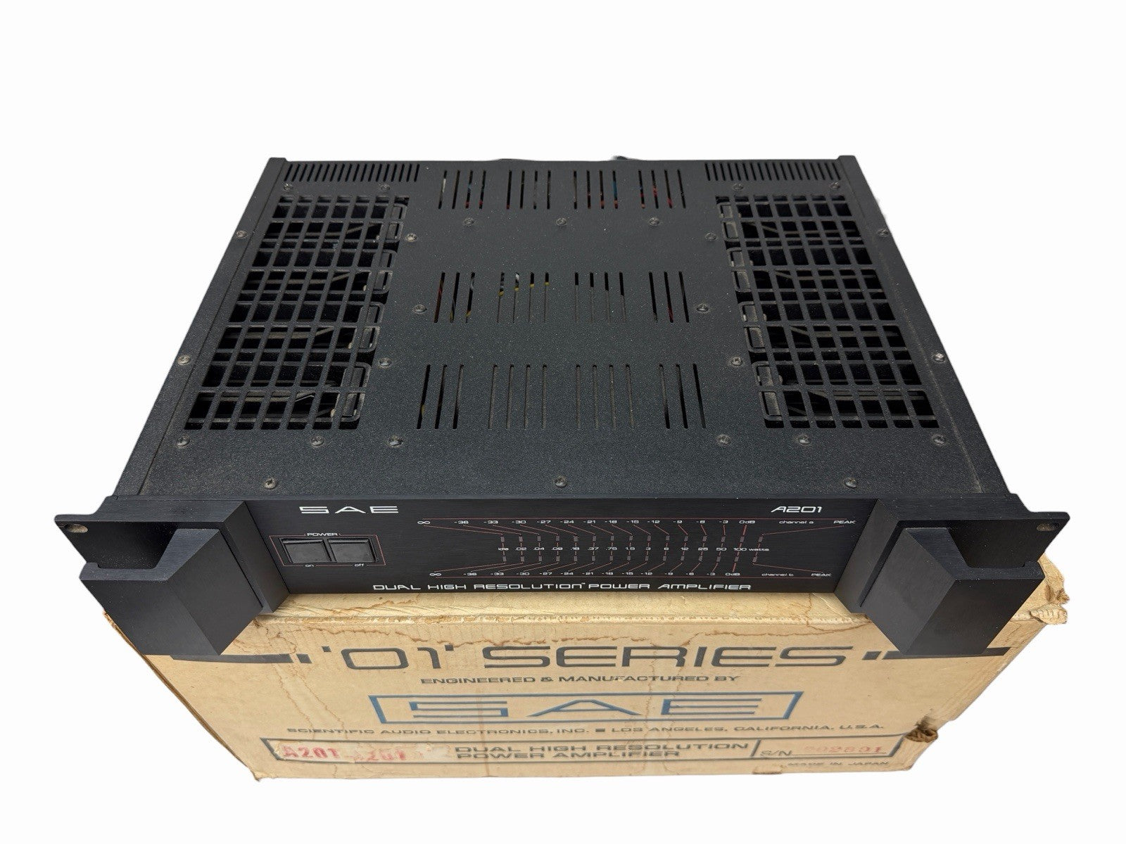 SAE A-201 A201 “01 Series” Dual High Resolution Power Amplifier VINTAGE IN BOX