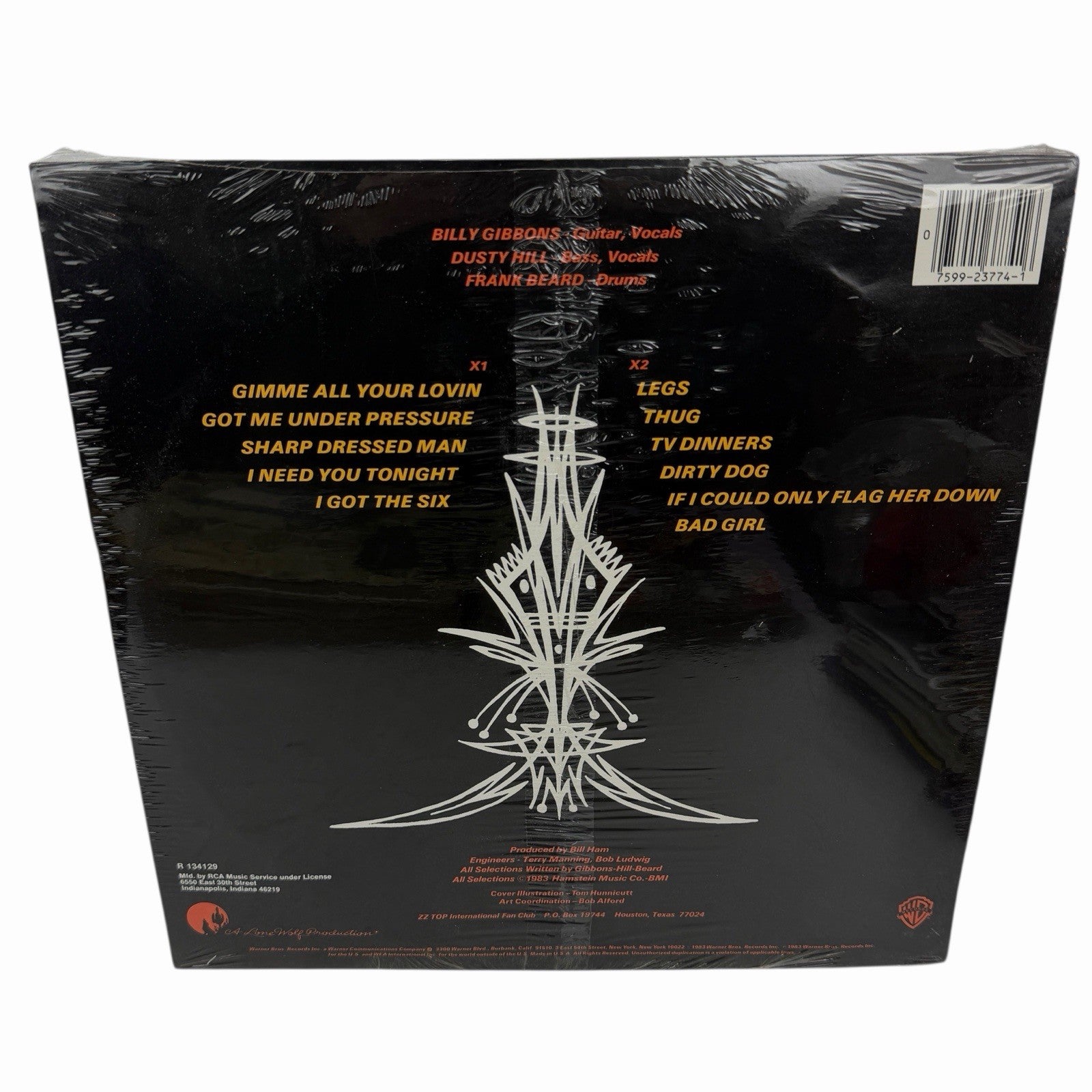 Sealed ZZ TOP Eliminator LP 1983 Original Vinyl WB Records Club Ed 23774-1 New