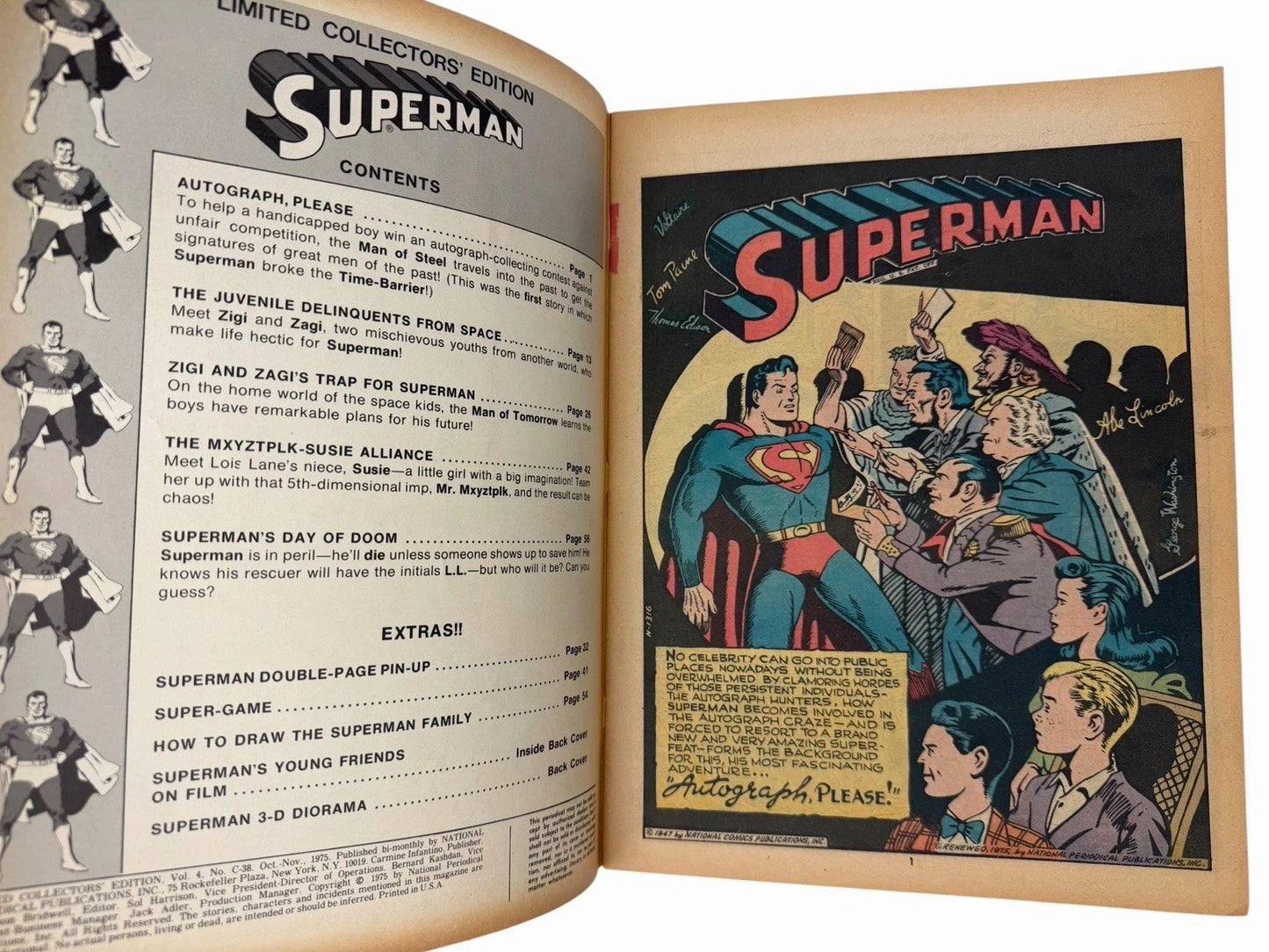 4 SUPERMAN 1970’s DC Comics Limited Collectors Edition Flash C-31 C-38 C-47 C-48