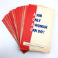Stack of original 1943 WWII home front booklets with red-and-cream covers reading “A JOB ONLY A WOMAN CAN DO!”