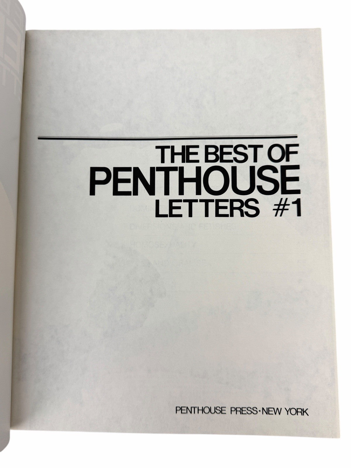 1980 The Best of Penthouse Letters #1 1st COLLECTOR'S EDITION Magazine Premier