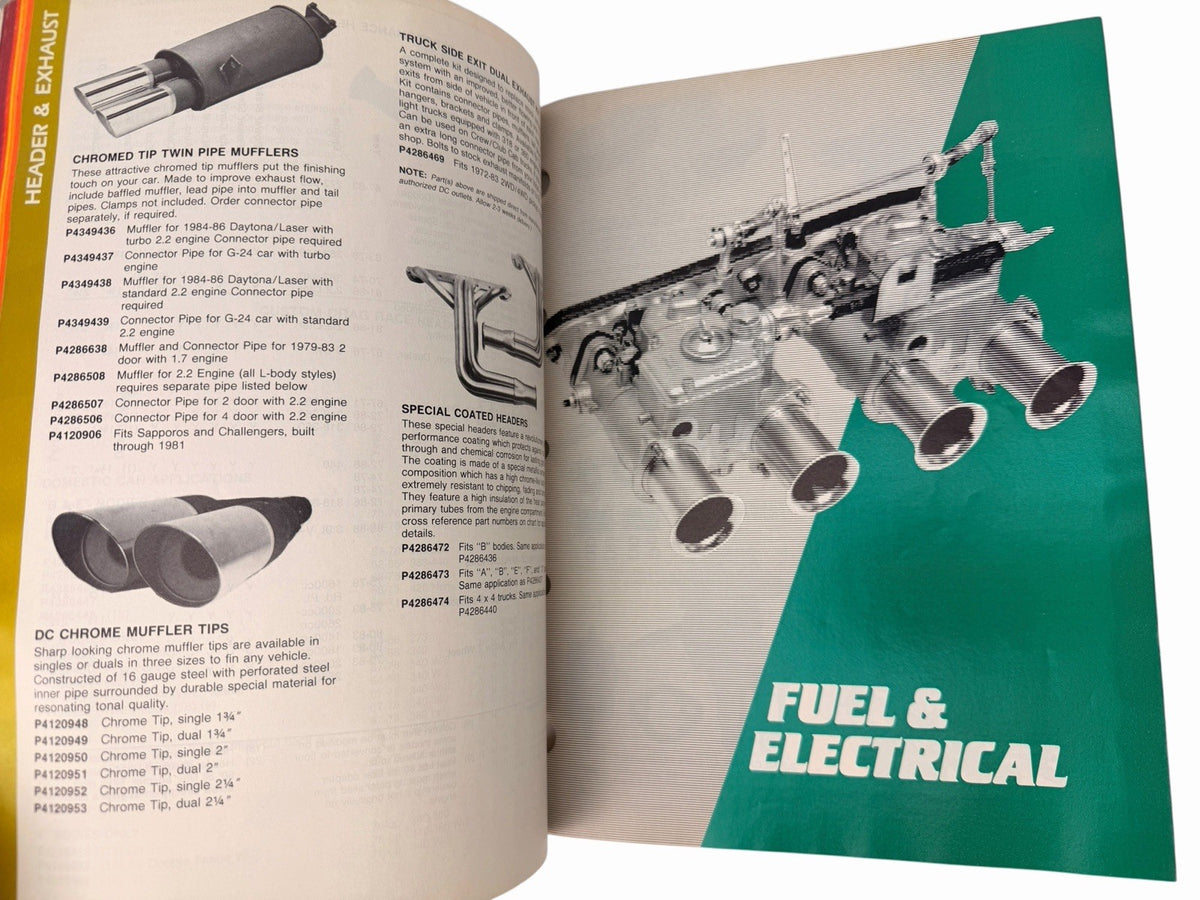 1988 Direct Connection Mopar Performance Parts Catalog 'Cuda Challenger Charger
