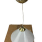 Vintage MCM Conran’s Habitat SCE France BRASS & GLASS CONE PENDANT LIGHT FIXTURE