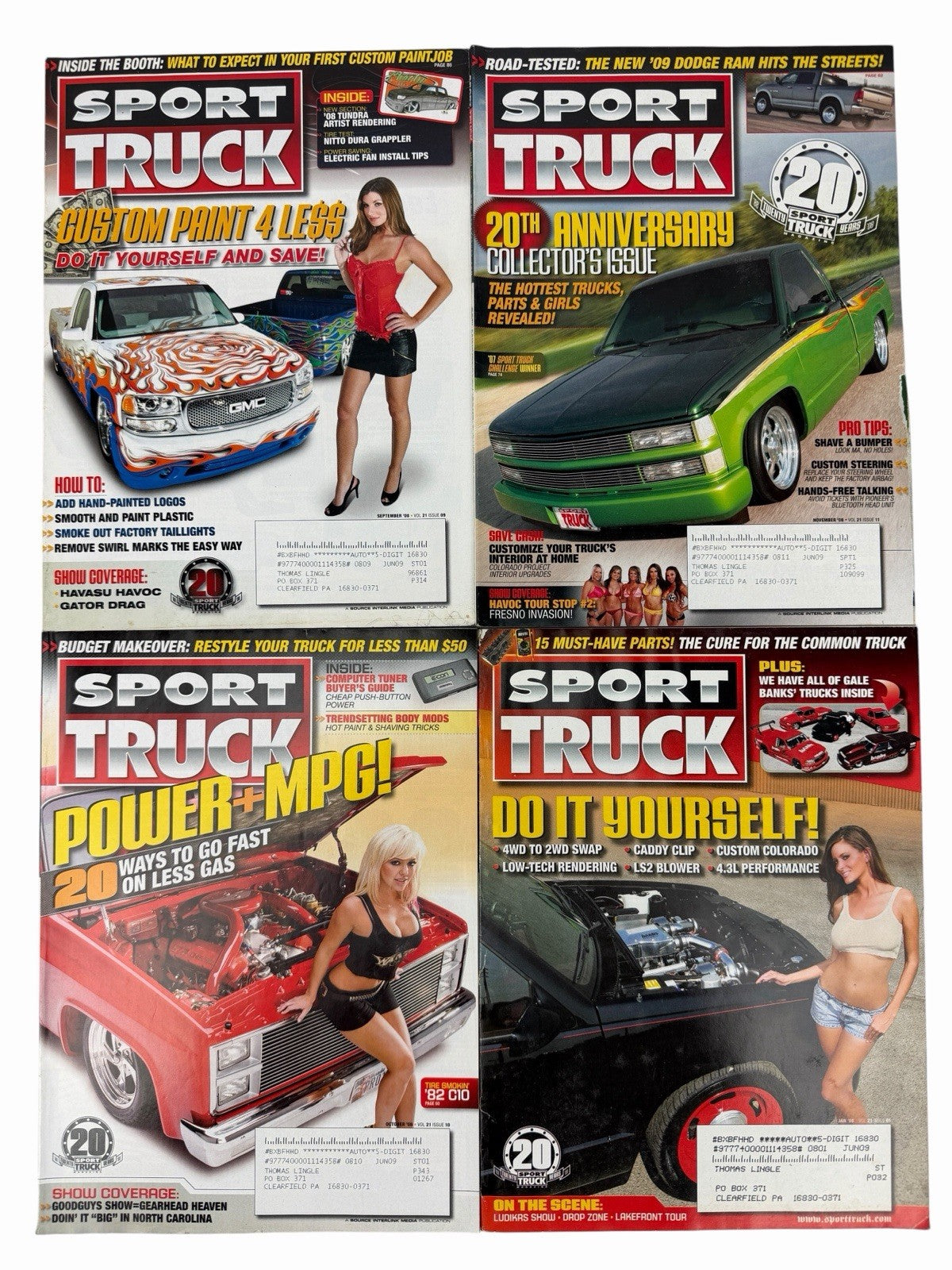 SPORT TRUCK Magazine 2000-2009 LOT OF 50 Vintage Issues