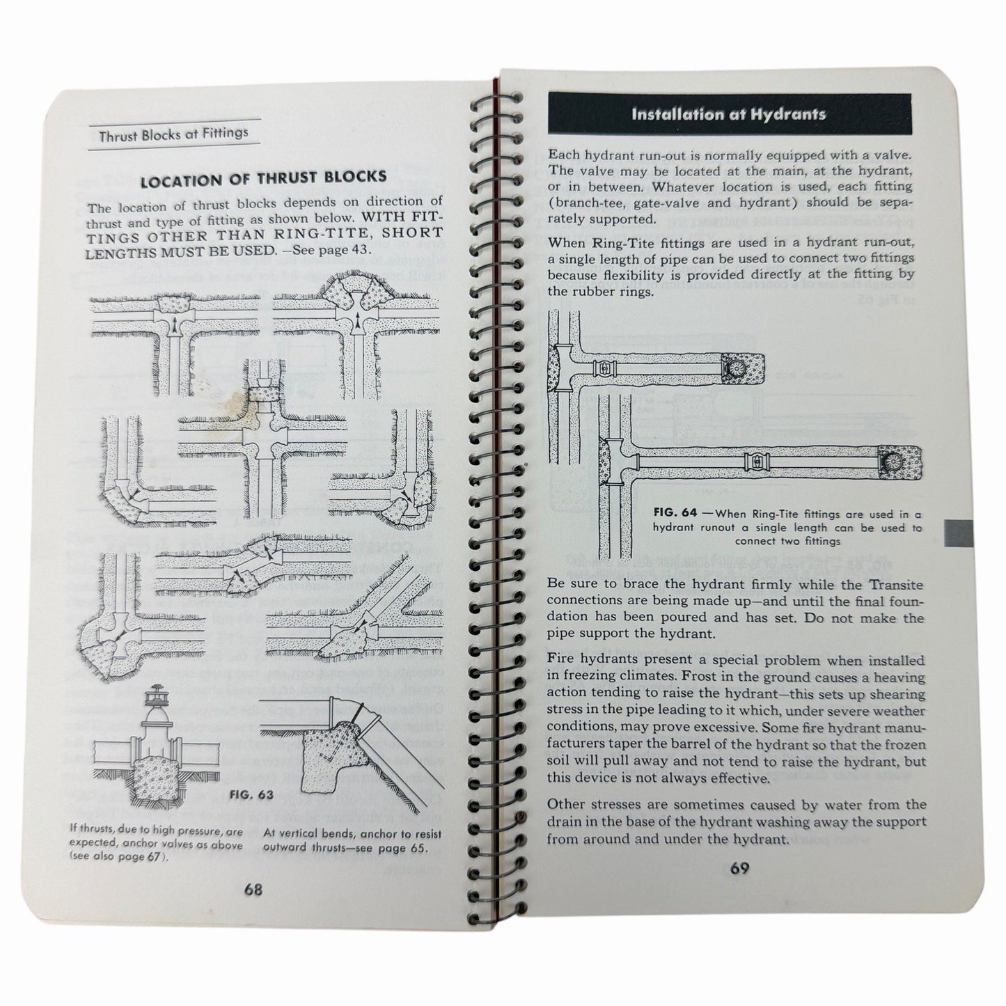 Vintage 1960 Johns-Manville TRANSITE RING-TITE PRESSURE PIPE Installation Guide