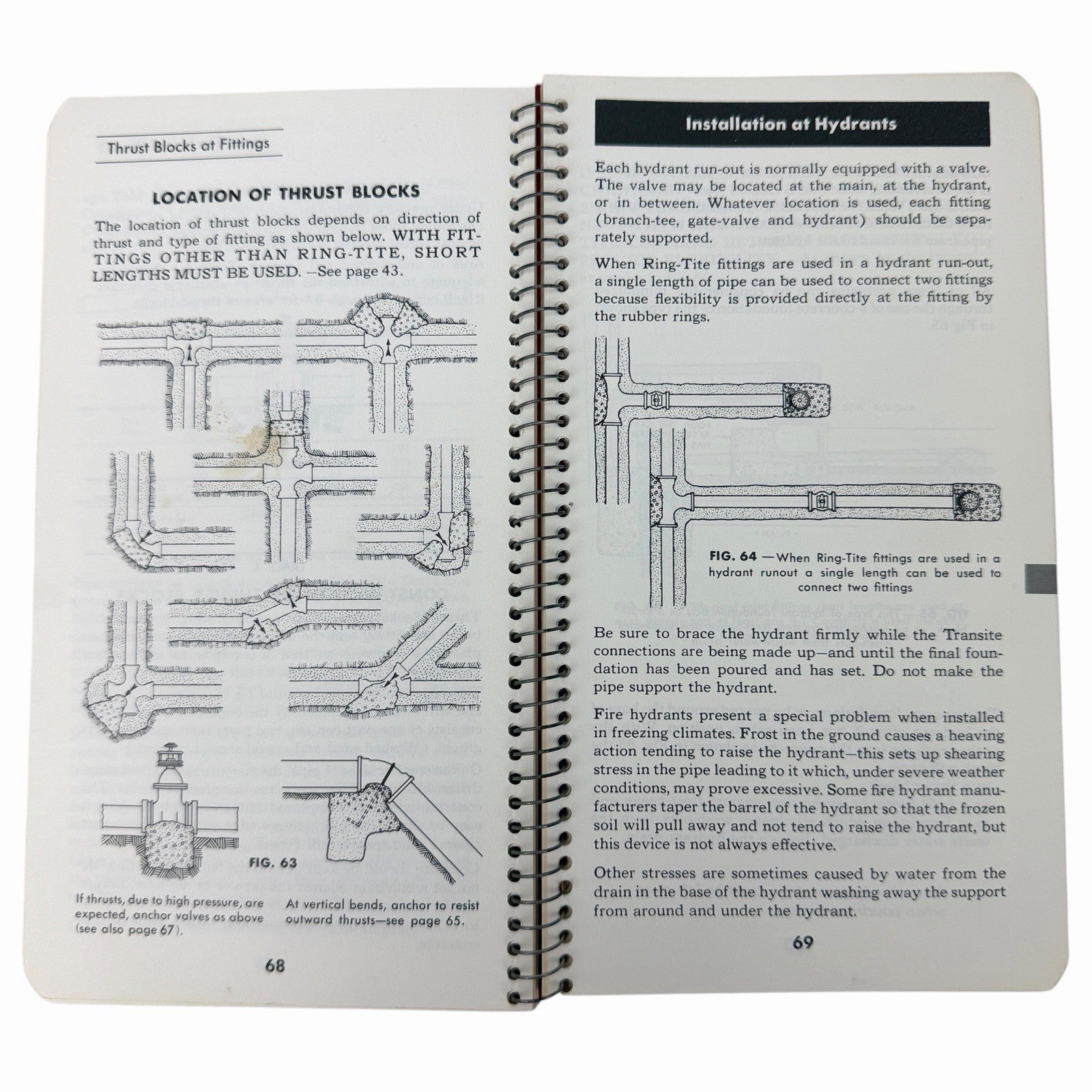 Vintage 1960 Johns-Manville TRANSITE RING-TITE PRESSURE PIPE Installation Guide