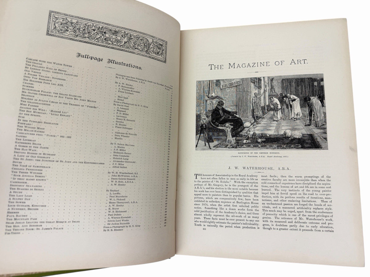 Antique 1880’s The Treasury Of Art Illustrated CASSELL Hardcover Book w/ Plates