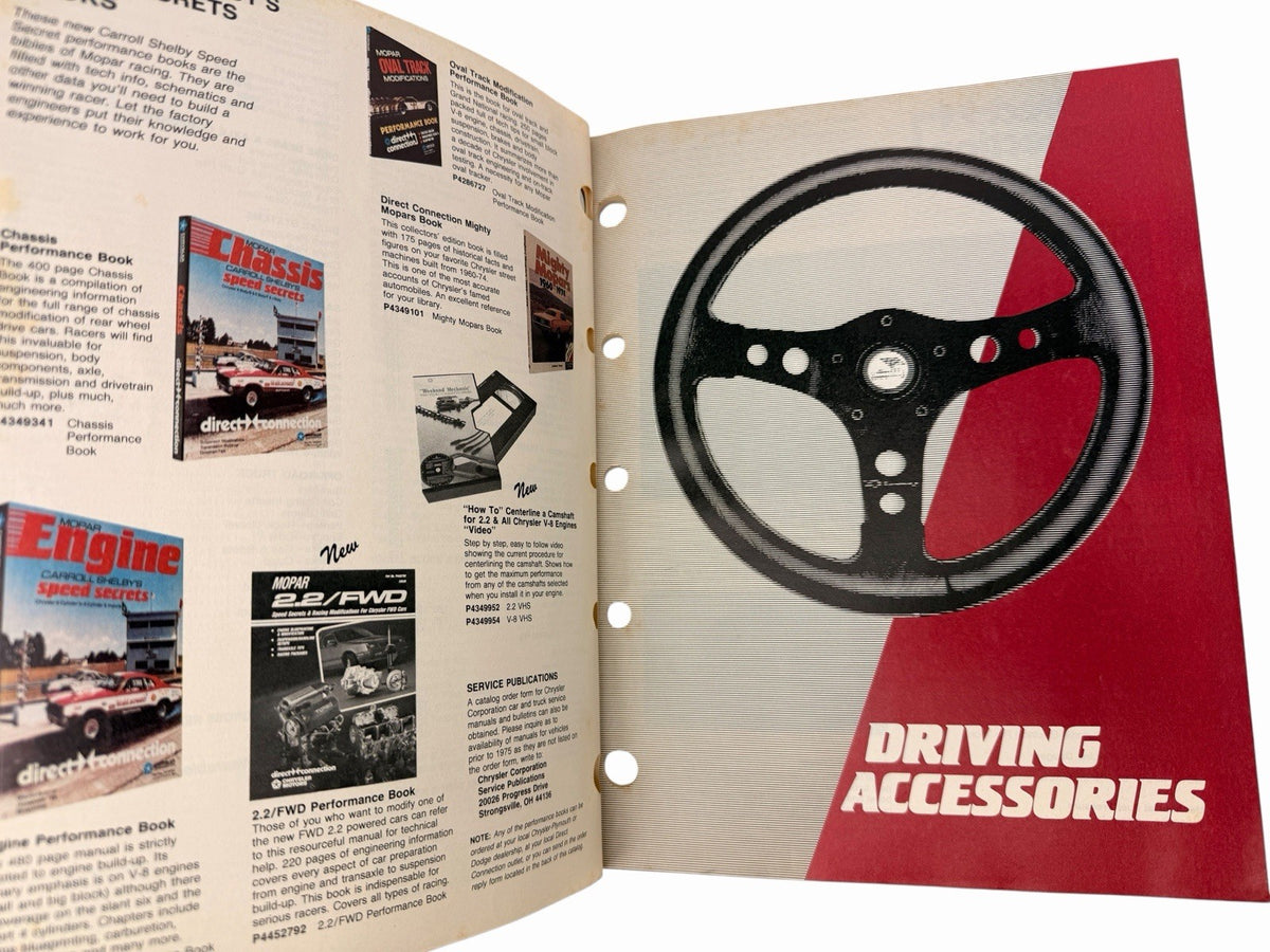 1988 Direct Connection Mopar Performance Parts Catalog 'Cuda Challenger Charger