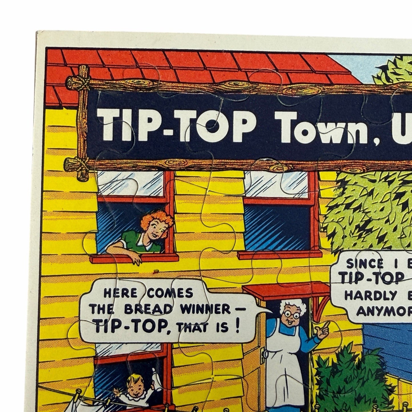 1952 Tip-Top Town USA BREAD Advertising Jigsaw Puzzle + Original Envelope UNUSED