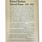 SIGNED Richard Eberhart: Selected Poems 1930-1965 New Direction NDP198 Pulitzer