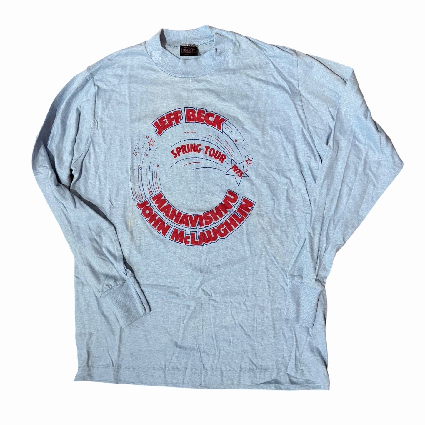 Vintage 1975 JEFF BECK Mahavishnu Orchestra TOUR Long Sleeve SHIRT Small PROMO