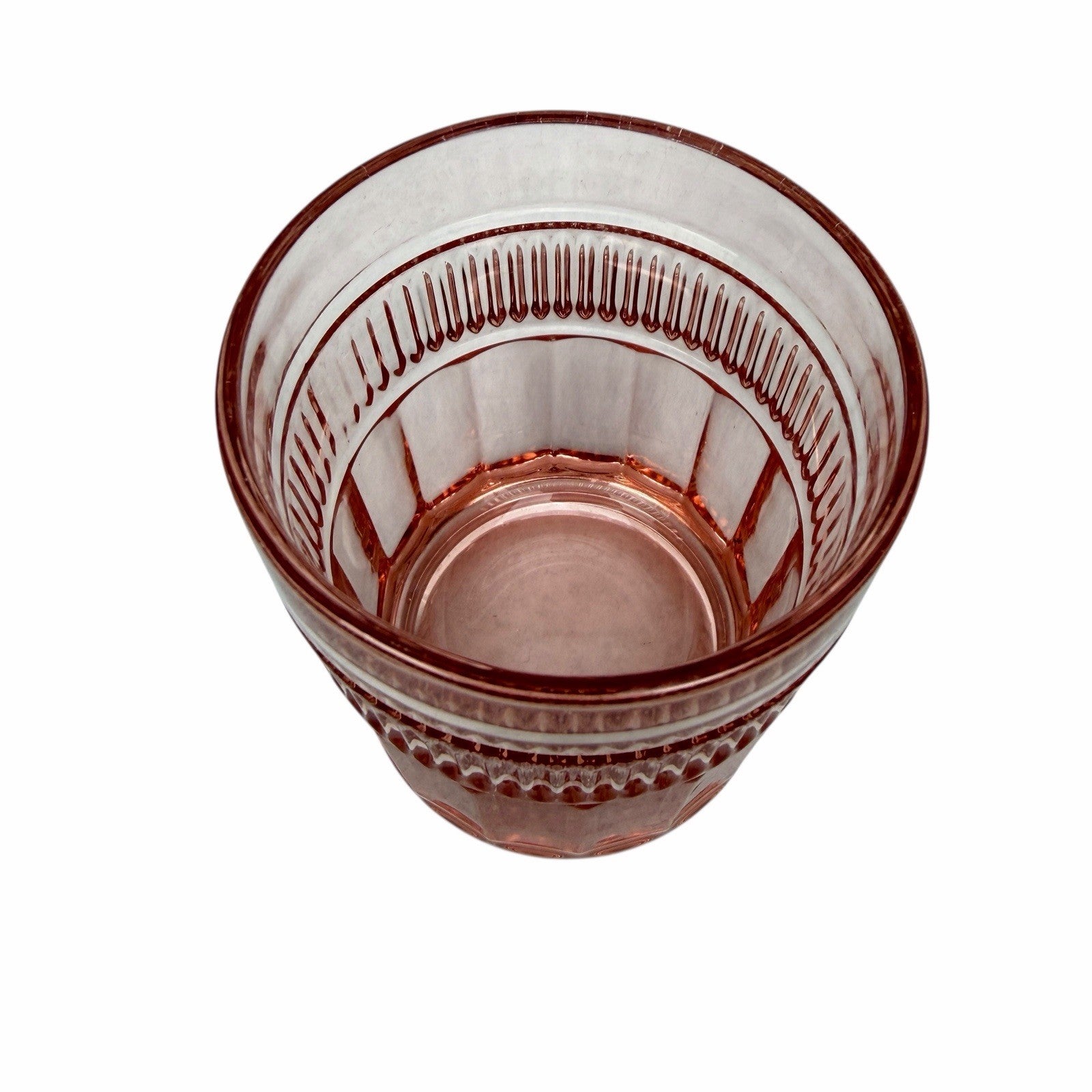 5 Vintage ANCHOR HOCKING Double Old Fashioned Glasses Annapolis Rosewater Pink