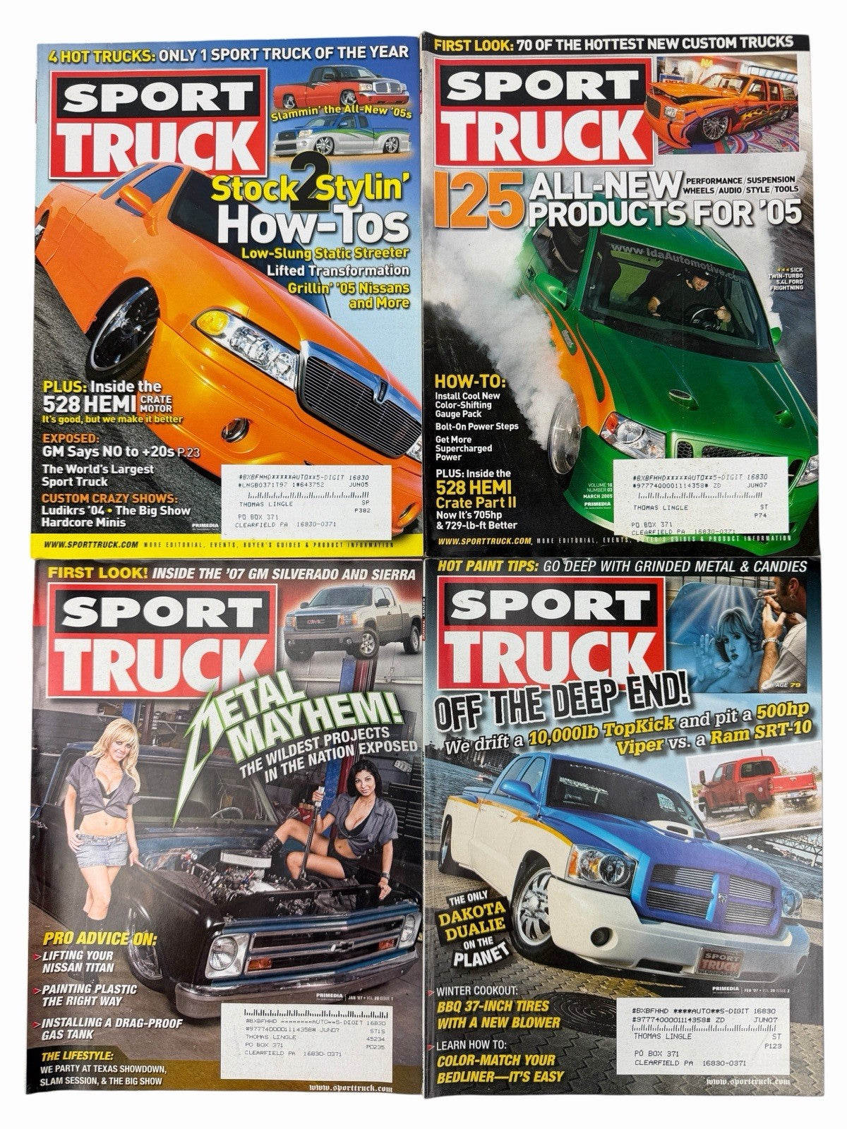 SPORT TRUCK Magazine 2000-2009 LOT OF 50 Vintage Issues