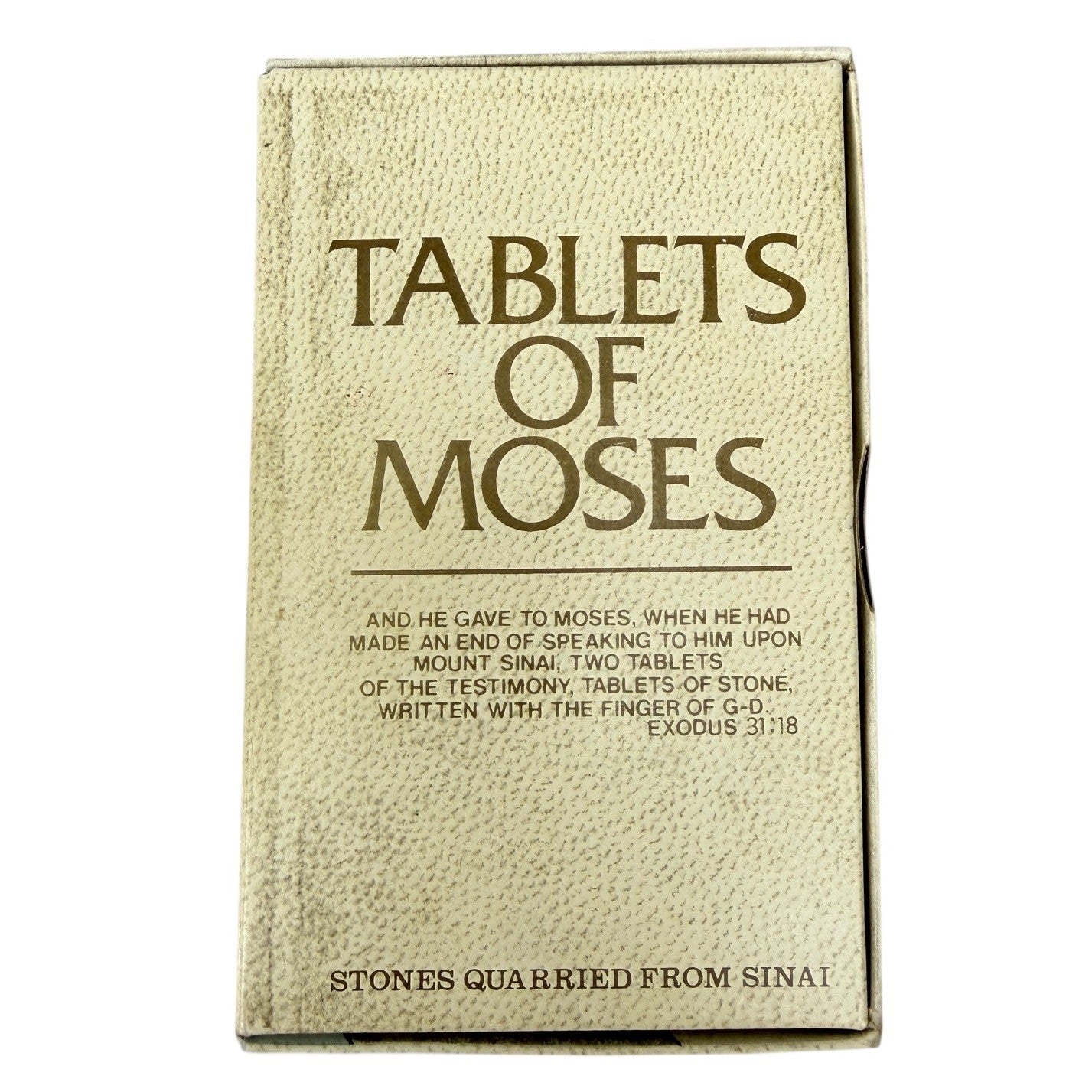 Vintage TABLETS OF MOSES Stones Quarried From Sinai JERUSALEM Israel Souvenir