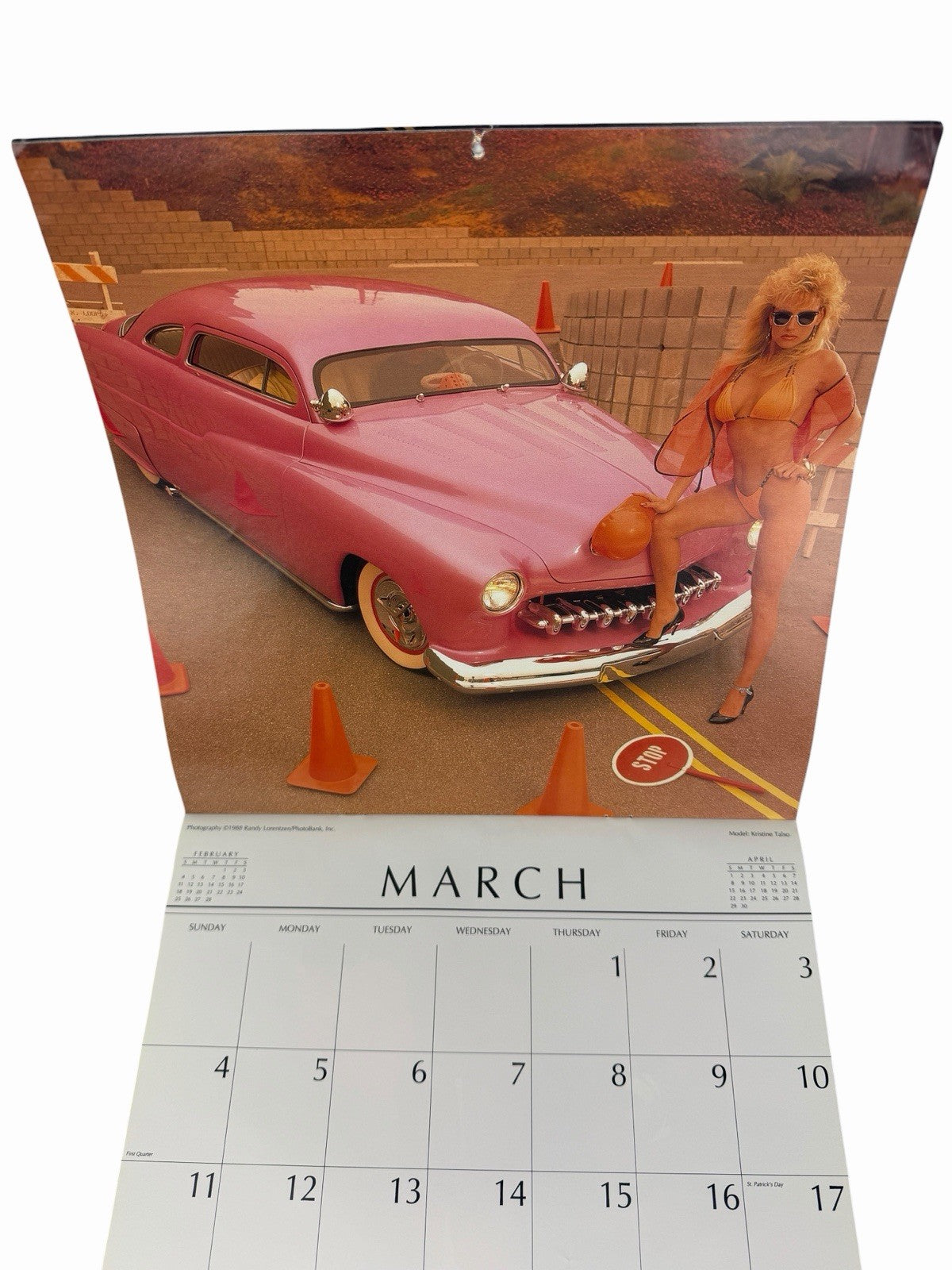 Vintage 1990 CLASSY CHASSIS Calendar RANDY LORENTZEN Hot Rods & Swimsuit Pinups