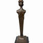 Vintage Hollywood Regency Neoclassical Caryatid Lady Brass Marble Table Lamp 32”