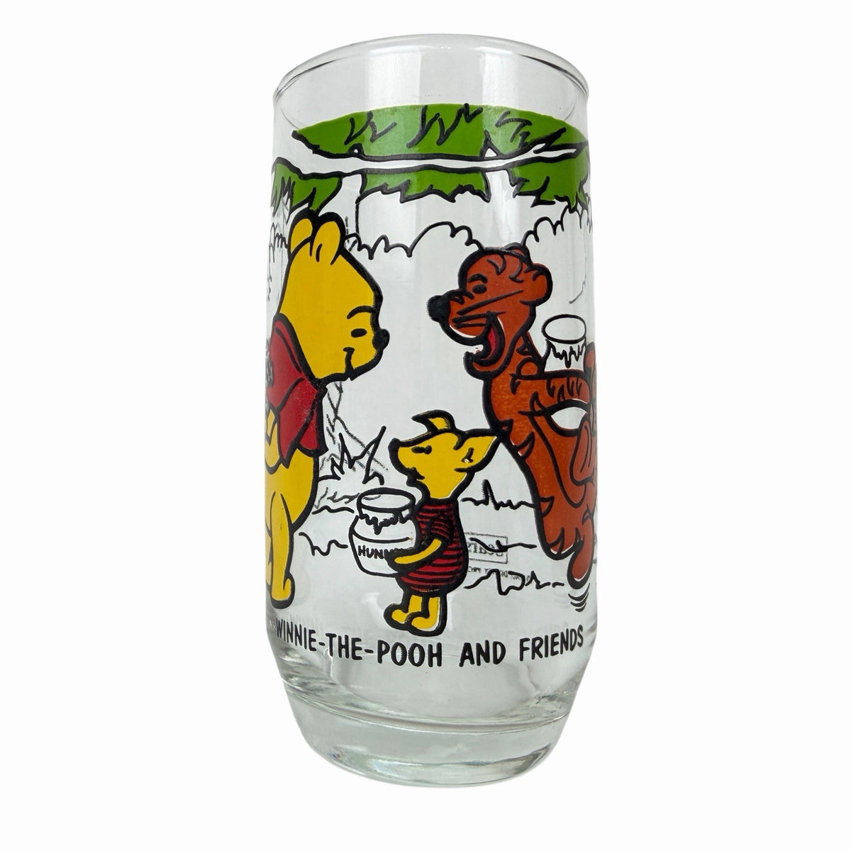 Vintage Sears Disney Winnie The Pooh & Friends Glass Cup Tumbler Tigger Piglet