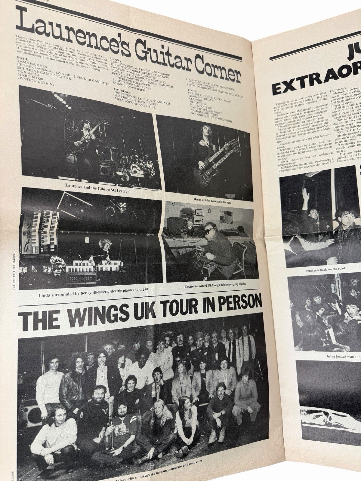 Vintage 1980 CLUB SANDWICH #17 Paul McCartney Wings Fan Club Tour Newspaper