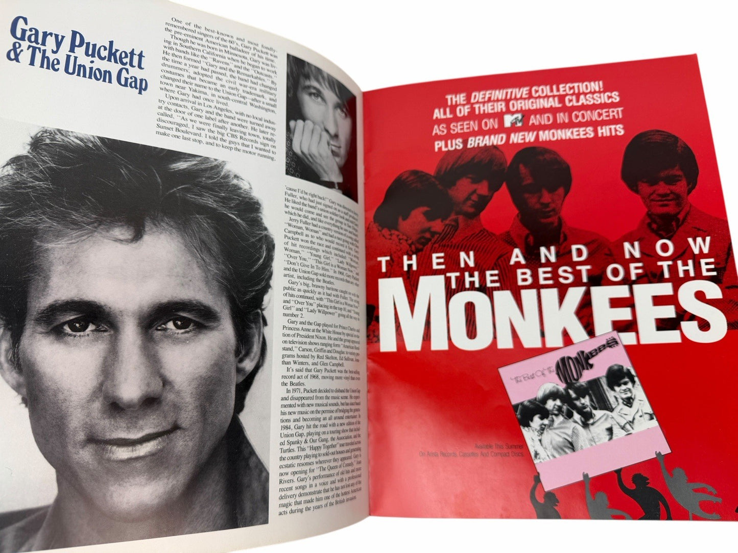 Vintage 1986 THE MONKEES 20th Anniversary World Tour PROGRAM BOOK