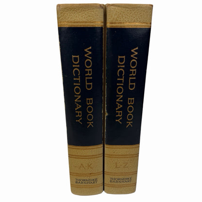 1967 The World Book Dictionary 2 Volume Set A-K L-Z Thorndike Barnhart Hardcover