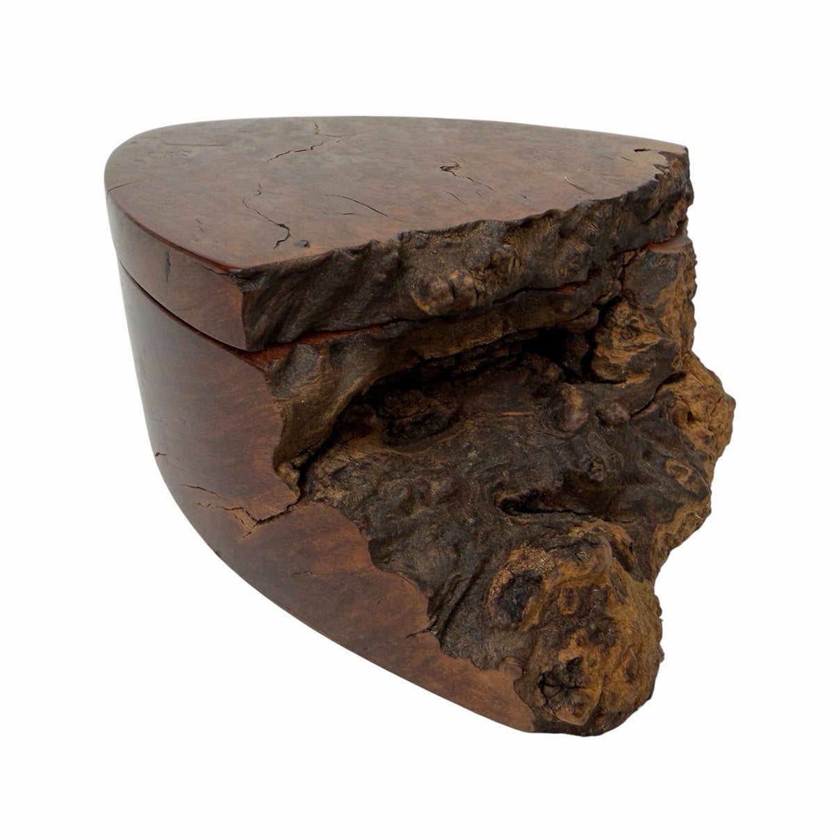 Vintage 1989 Jeffrey Seaton MOUNTAIN LILAC BURL Sculptural Live Edge Wood Box