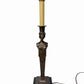 Vintage Hollywood Regency Neoclassical Caryatid Lady Brass Marble Table Lamp 32”