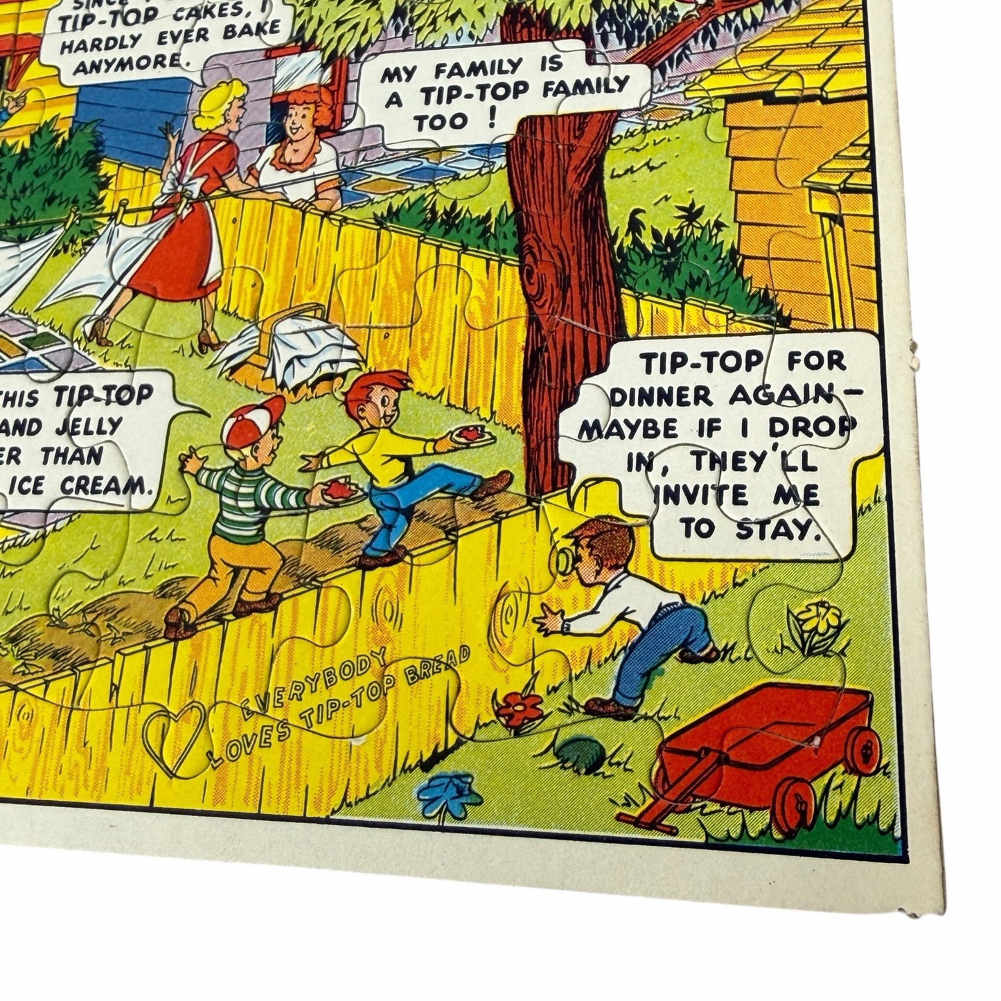 1952 Tip-Top Town USA BREAD Advertising Jigsaw Puzzle + Original Envelope UNUSED