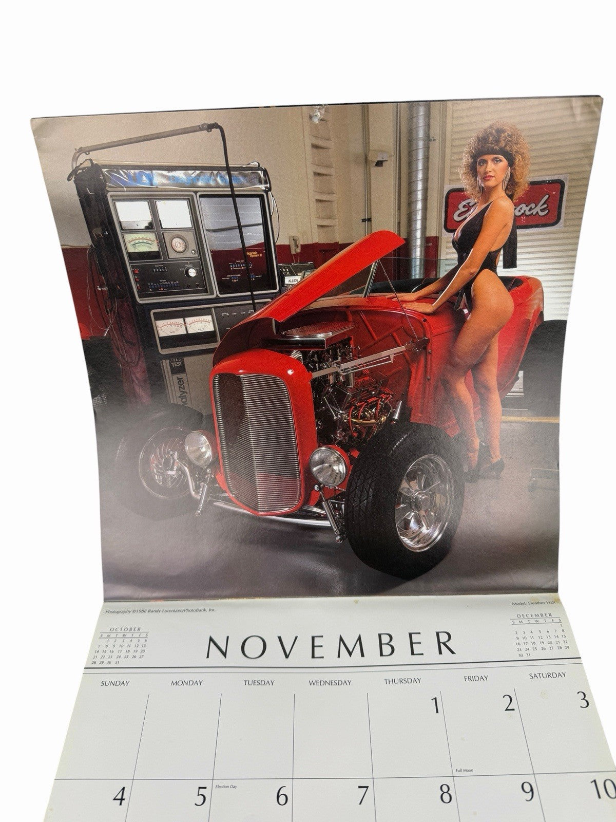 Vintage 1990 CLASSY CHASSIS Calendar RANDY LORENTZEN Hot Rods & Swimsuit Pinups
