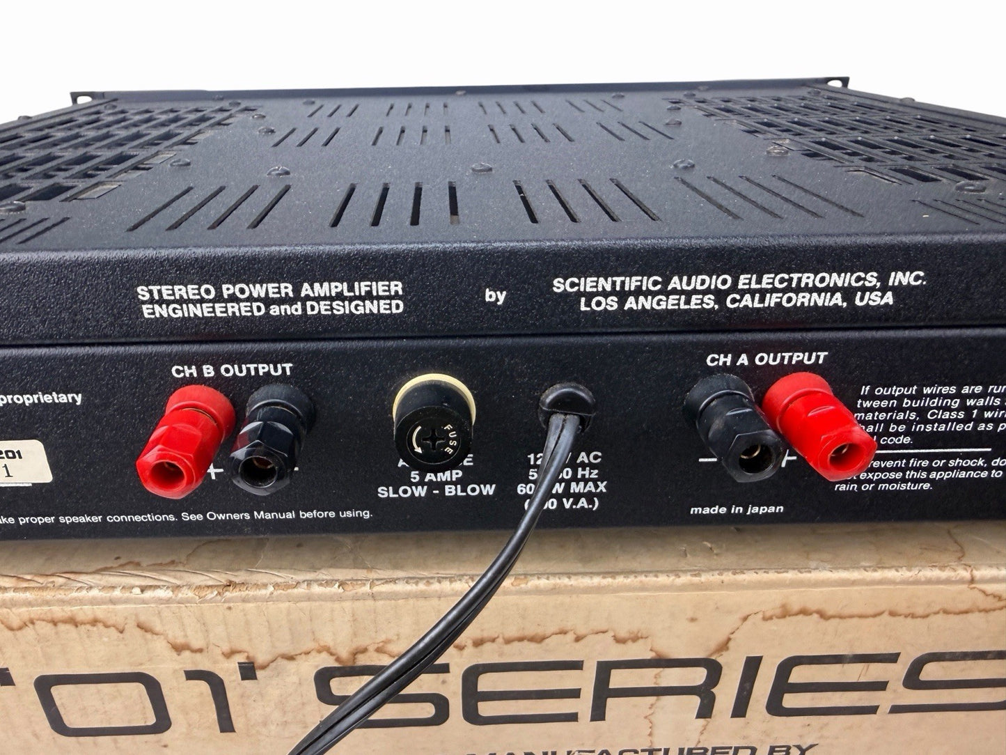 SAE A-201 A201 “01 Series” Dual High Resolution Power Amplifier VINTAGE IN BOX