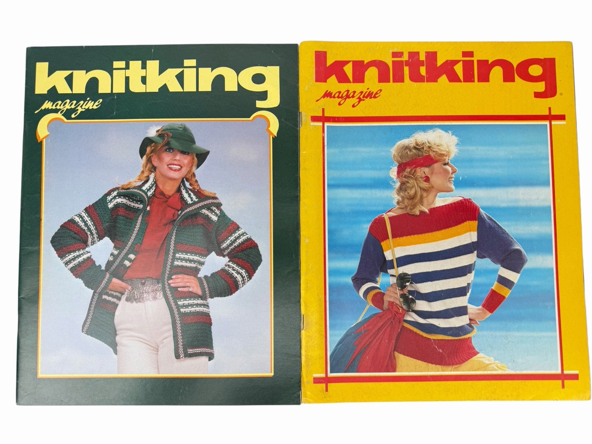 Vintage 1970’s & 1980’s Lot 23 Issues KNITKING MAGAZINE Knitting Patterns Mod