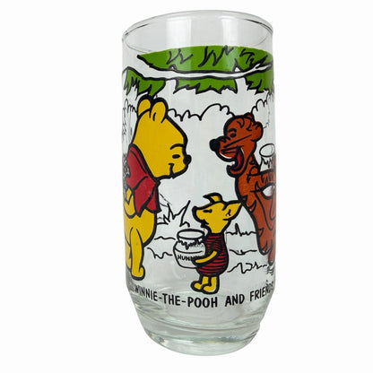 Vintage Sears Disney Winnie The Pooh & Friends Glass Cup Tumbler Tigger Piglet
