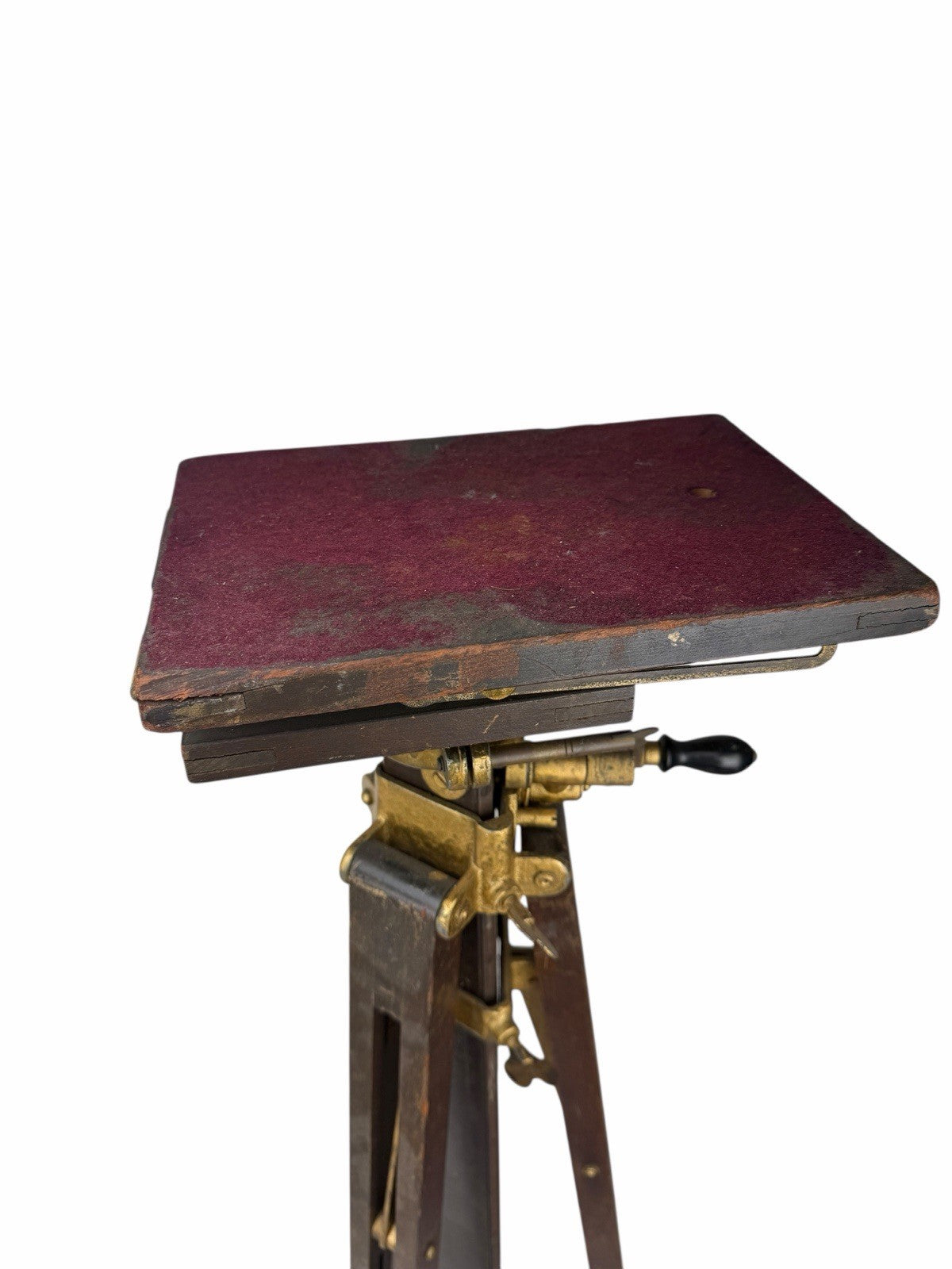 Antique AGFA ANSCO Wood Brass Field Camera TRIPOD Large Format Photography Crank